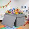 Kids Toy Box Chest - Extra Large Lightweight Collapsible Toy Storage Organizer Boxes Bins Baskets for Kids, Boys, Girls, Nursery Room, Playroom, Closet (Linen Gray)